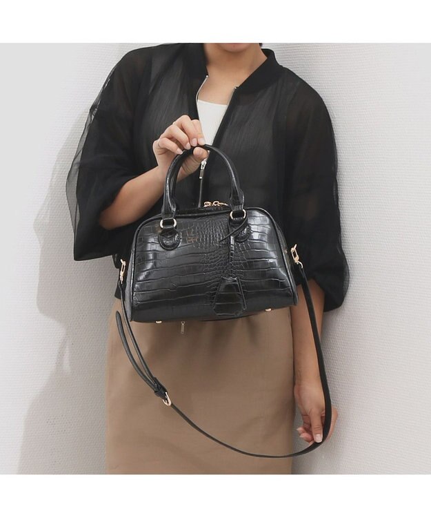 UNBILLION カシュカシュ cachecache / アソート合皮ボストンバッグ ブラック