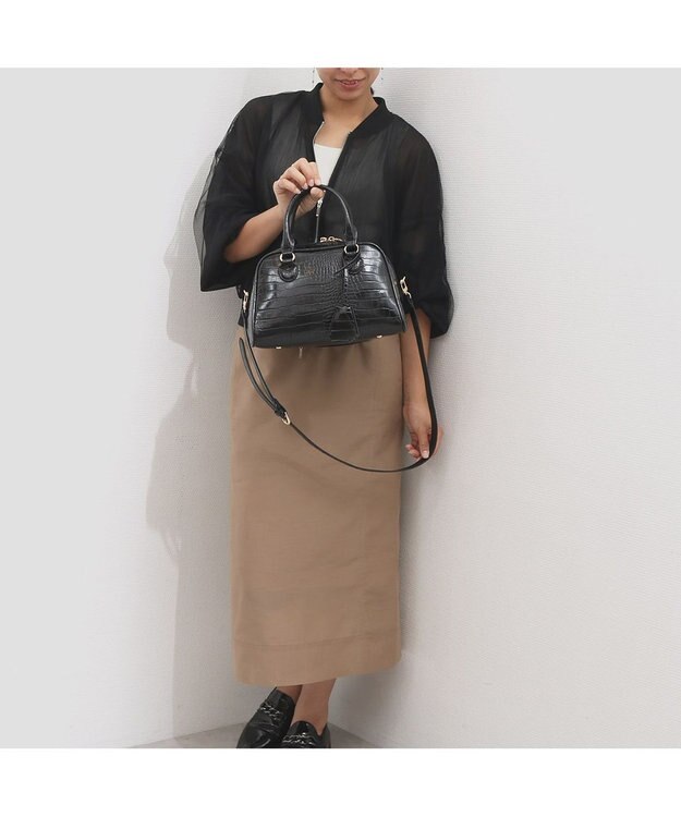 UNBILLION カシュカシュ cachecache / アソート合皮ボストンバッグ ブラック