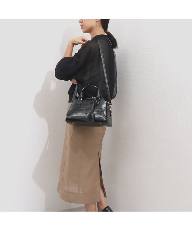 UNBILLION カシュカシュ cachecache / アソート合皮ボストンバッグ ブラック