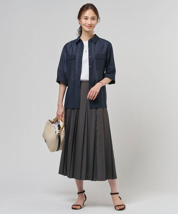 J.PRESS LADIES ロゴ Tシャツ ホワイト系