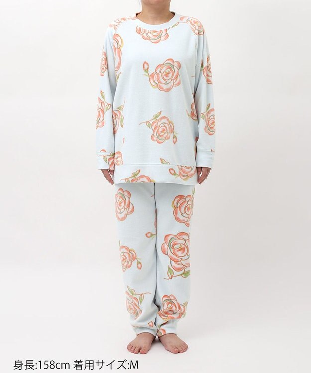 tsumori chisato SLEEP ツモリチサト パジャマ 長袖 長ズボン あったか レディース  UDW452 /ワコール サックス