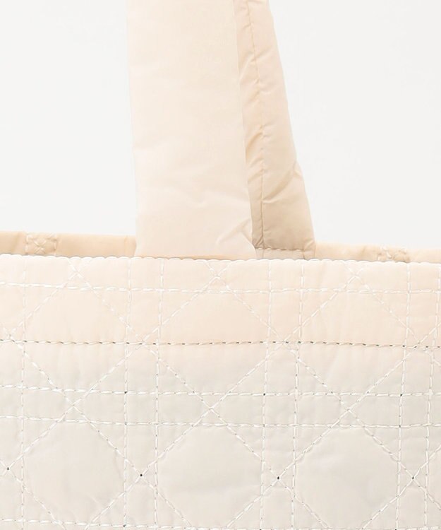 LA BAGAGERIE バイカラー　キルティングビッグトート アイボリー