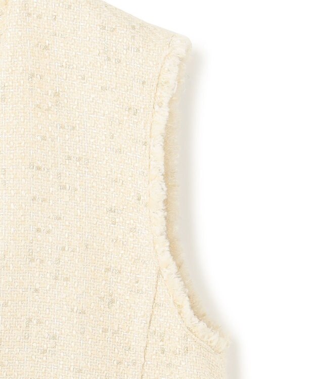 23区 【一部店舗限定】マルチカラーツイード ジレ アイボリーMIX