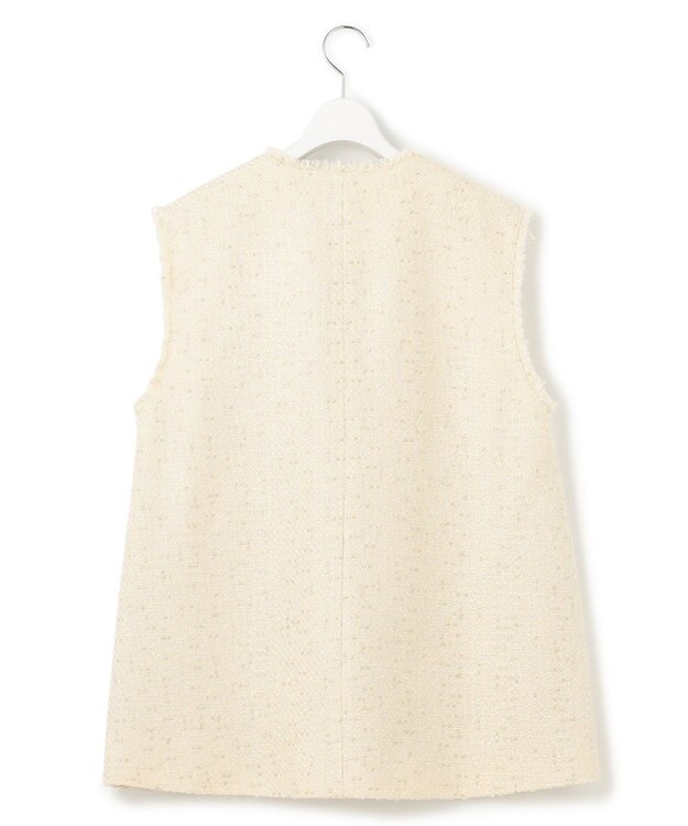 23区 【一部店舗限定】マルチカラーツイード ジレ アイボリーMIX