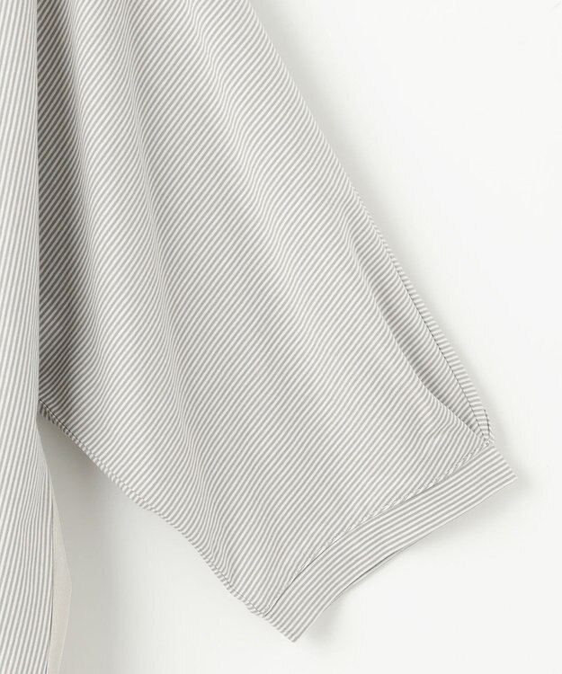 ANY SIS S 【洗える】シルケットストライプドルマン カットソー ミントストライプ