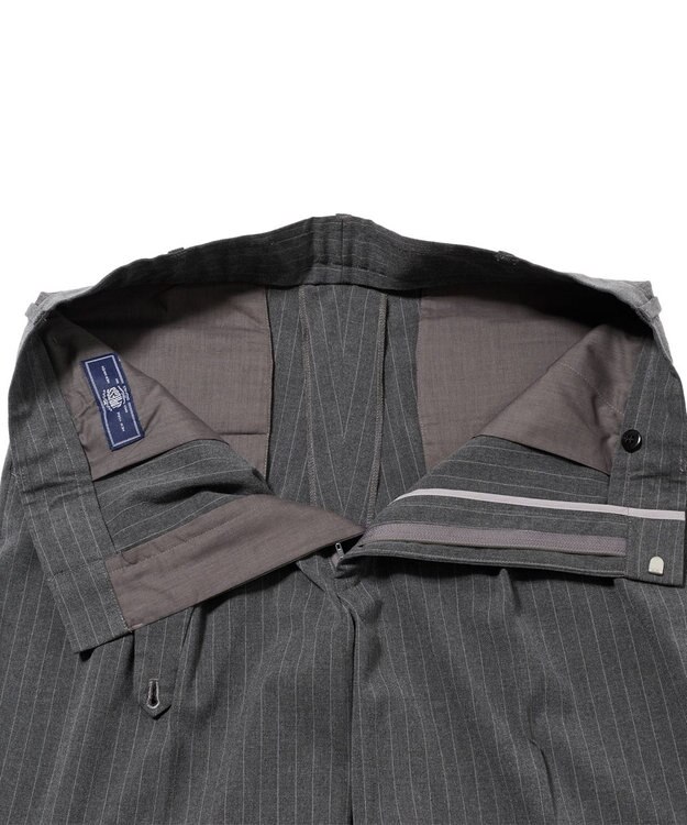 J.PRESS MEN 【J.PRESS ORIGINALS】【UNISEX】Stretch Stripe Archive 2Tuck Shorts グレー系1