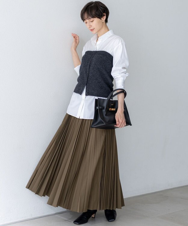 23区 S 【洗える】ラクーンブレンド ファー ビスチェ グレー系