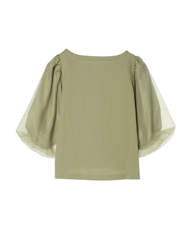 Green Parks オーガンジードッキングプルオーバー Light Green