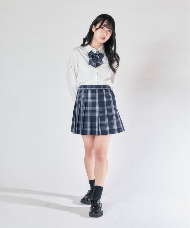 WEGO 【SCHOOLITEM】スクールシャツL／S ホワイト