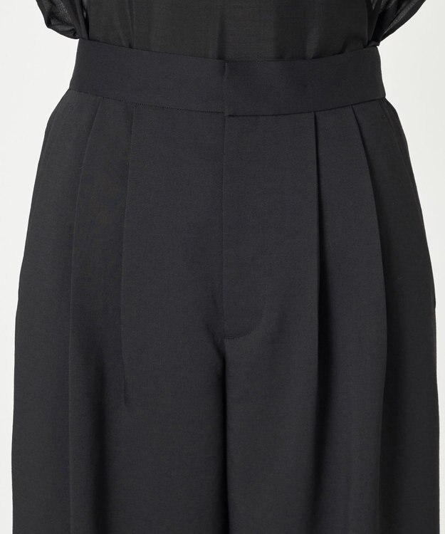 NAVE 【ReNAVE・洗える/UVカット】スパンポリエステル パンツ ブラック系