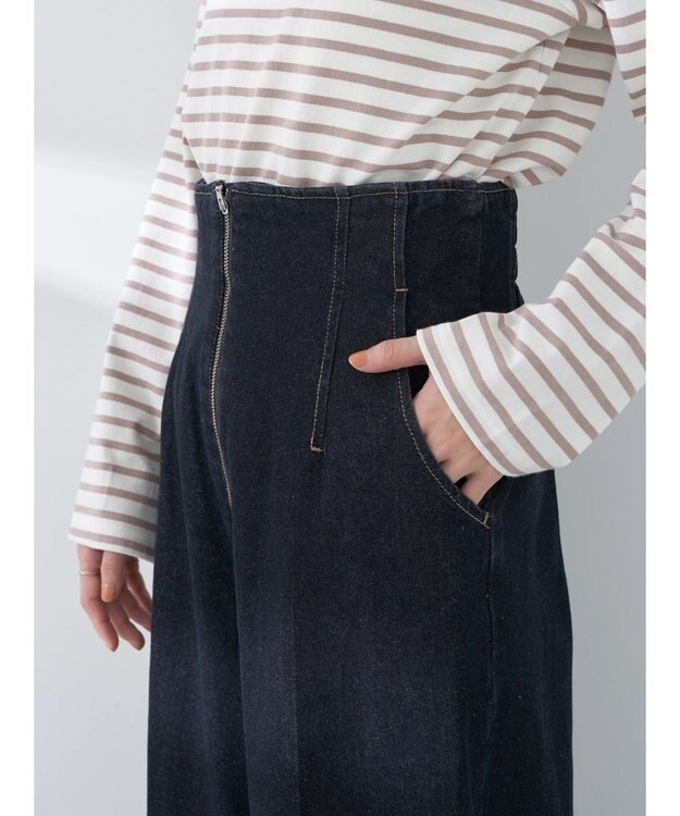 earth music&ecology フロントジップデニムパンツ One Wash