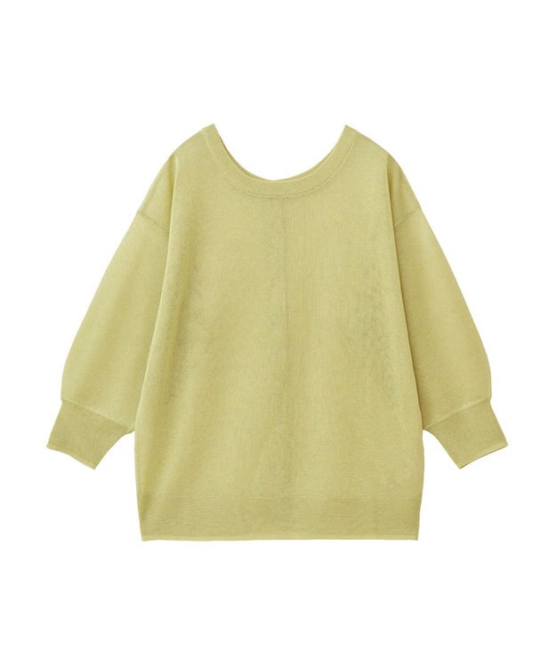 Green Parks ２ｗａｙ　７分袖ブライトシアーニットプルオーバー Green