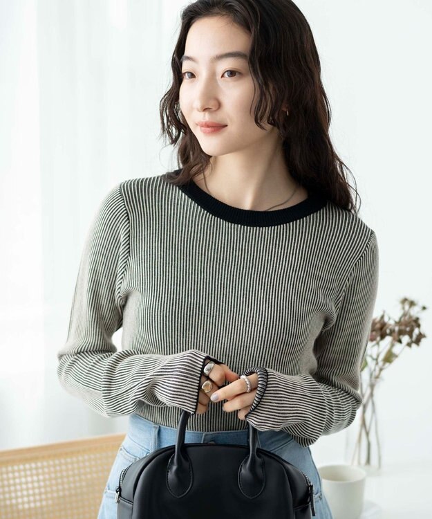 WEGO リバーシブルニットトップス ブラック