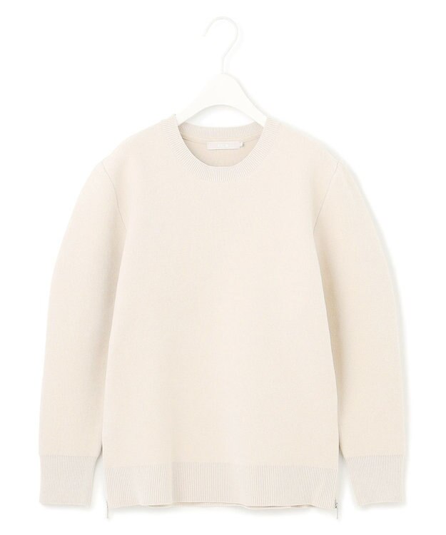 ICB L 【洗える】コットンシェニール コクーンスリーブニット トープ系