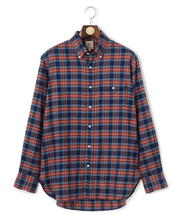 J.PRESS MEN テンセルミックスコットンネルシャツ / B.D. ネイビー系3
