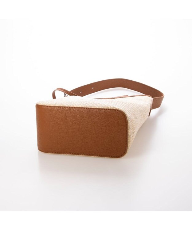 UNBILLION カシュカシュ cachecache / 雑材風アシンメトリートート キャメル