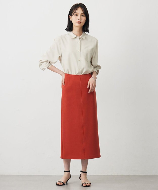 J.PRESS LADIES ピーチポプリン シャツ サンドベージュ系