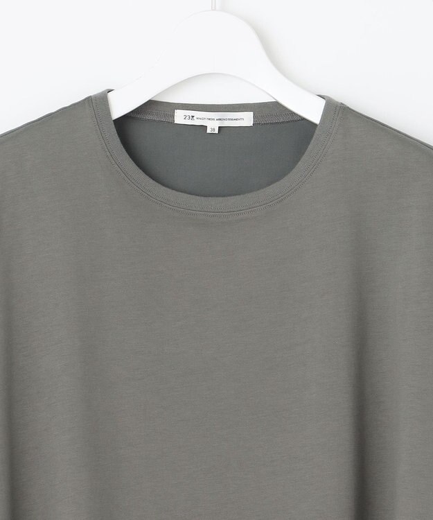 23区 L 【洗える】ALBINIコーコラン バルーン Tシャツ カーキ系