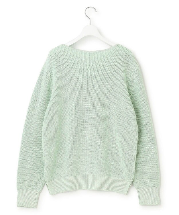 23区 【洗える】コットンギマ ボートネック ニット スモーキーグリーン系