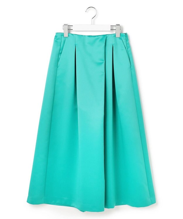 23区 【エステータ】フォルムサテン キュロットパンツ ターコイズブルー系