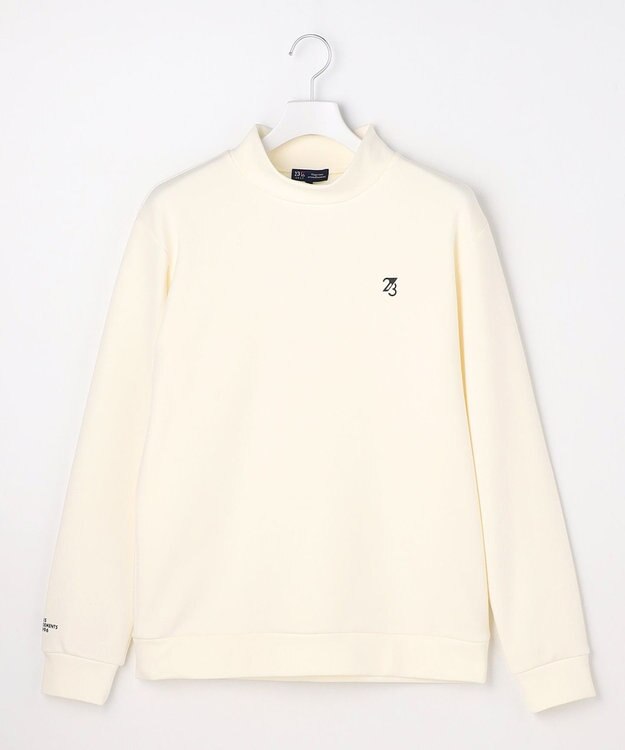 23区GOLF 【MEN】ストレッチ裏フリースモックネック ホワイト系