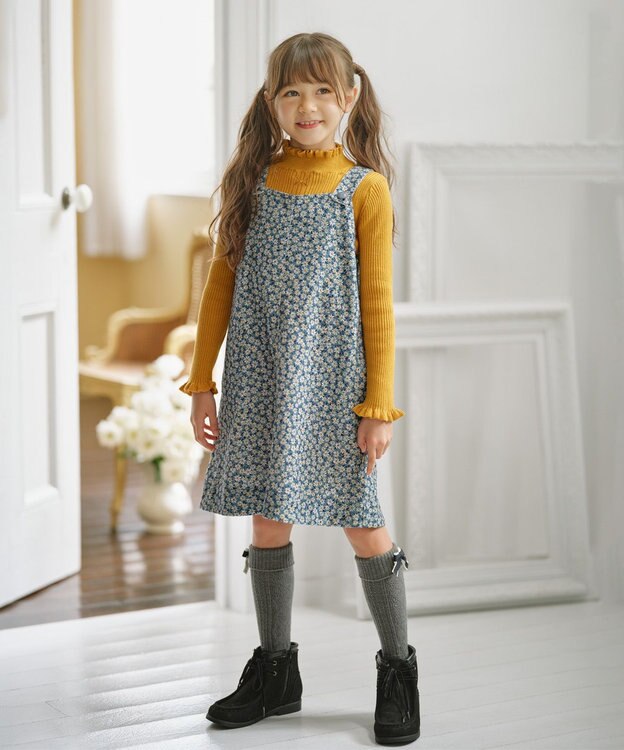 組曲 KIDS 【110-140㎝】リブニット マリーゴールド系