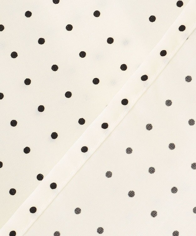 J.PRESS LADIES S 【洗える】ブロックドットプリント バンドカラー ブラウス ホワイト系5