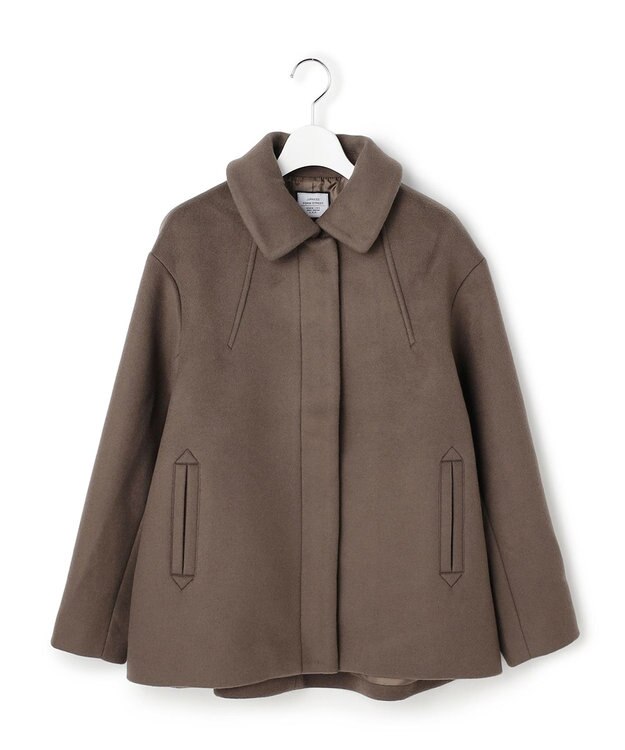 J.PRESS YORK STREET 【WOMEN】2WAY メルトン ショートコート ブラウン系