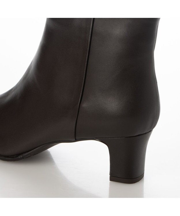 MODE ET JACOMO <D'ICI>ラウンドスクエアトゥショートブーツ ダークブラウン