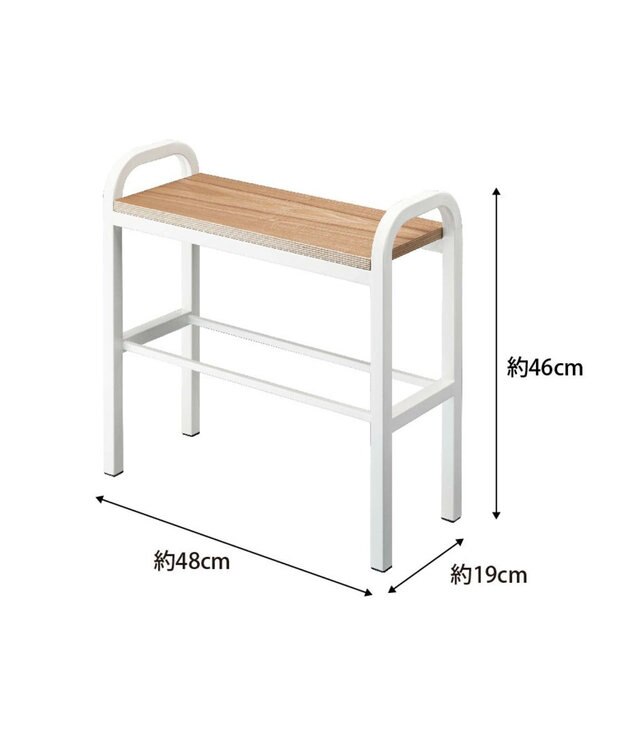 tower 立ちやすいベンチシューズラック タワー  ホワイト ホワイト
