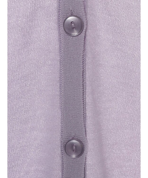 earth music&ecology 袖フリルシアーカーディガン Purple