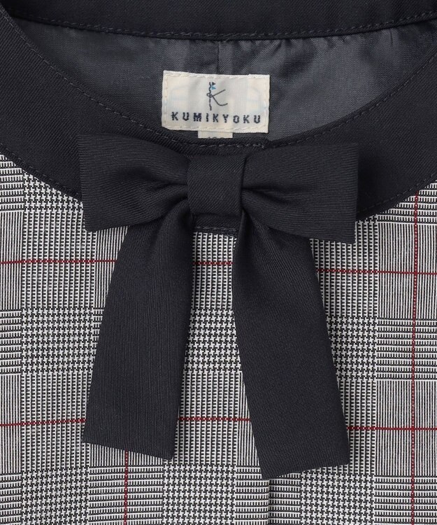 組曲 KIDS 【110-140㎝】グレンチェックジャケット＆プリーツワンピース セット ネイビー×チェック系