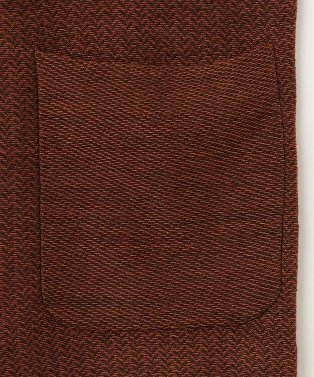 JOSEPH ABBOUD 【驚きの軽量ウール】KARLKARL ヘリンボーン柄 ニットジャケット オレンジ系