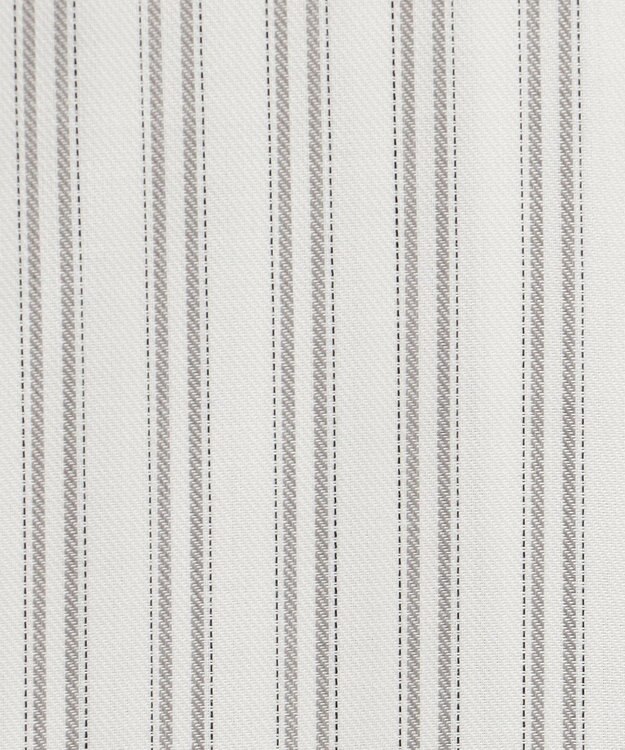 J.PRESS LADIES S 【洗える】ウォッシャブルキュプラツイル ボートネック ブラウス ホワイトストライプ系