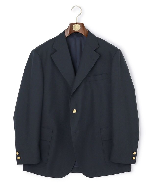 J.PRESS MEN 【KING SIZE】【定番 / 不朽の名作】ペピンメリノトロピカル ブレザー / 金釦 / 3B / 背抜き / Authentic-Fit ネイビー系