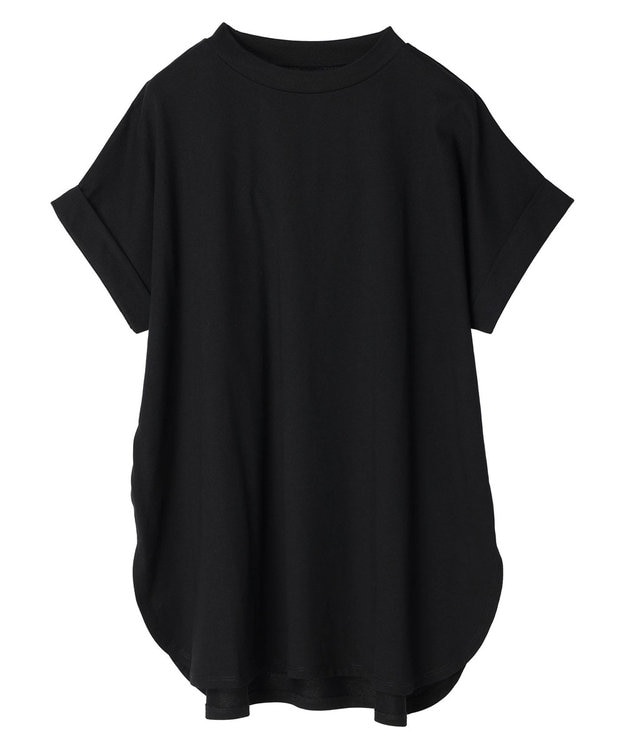 Green Parks 汗じみ防止Ｗカフスフレンチチュニック Black