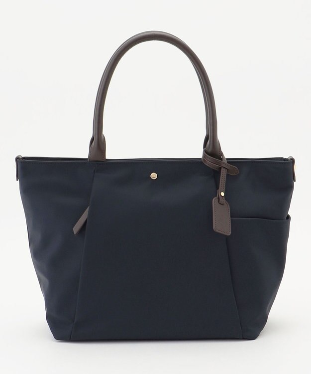 J.PRESS LADIES 【A4サイズ収納可】 ナイロン トート バッグ ネイビー系