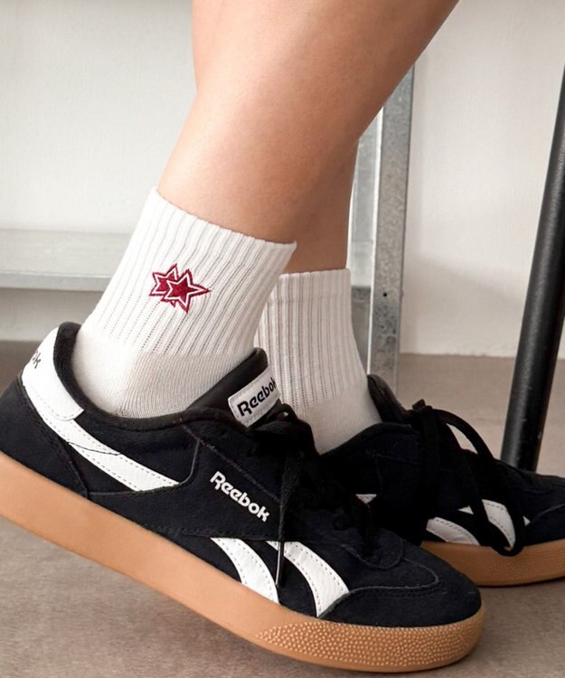 WEGO モチーフ刺繍アンクル底パイルソックス 柄12