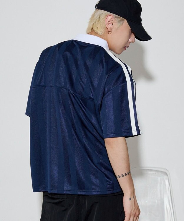 WEGO 【ユニセックス着用ITEM/MLサイズ展開】ラインゲームロゴT（SS） ネイビー