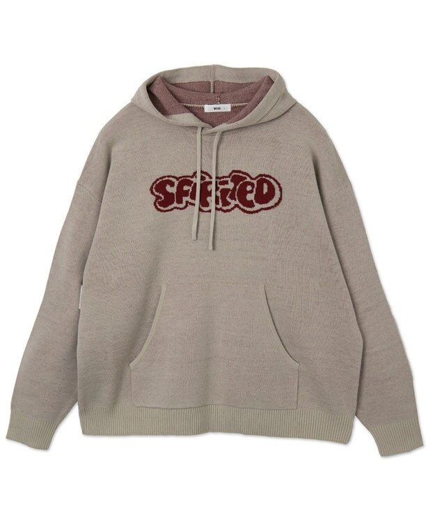 WEGO 【ユニセックス着用ITEM】ジャガードグラフィックパーカー ホワイト