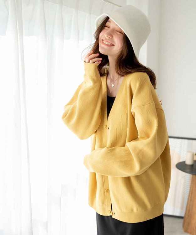 WEGO スポンジカーディガン マスタード