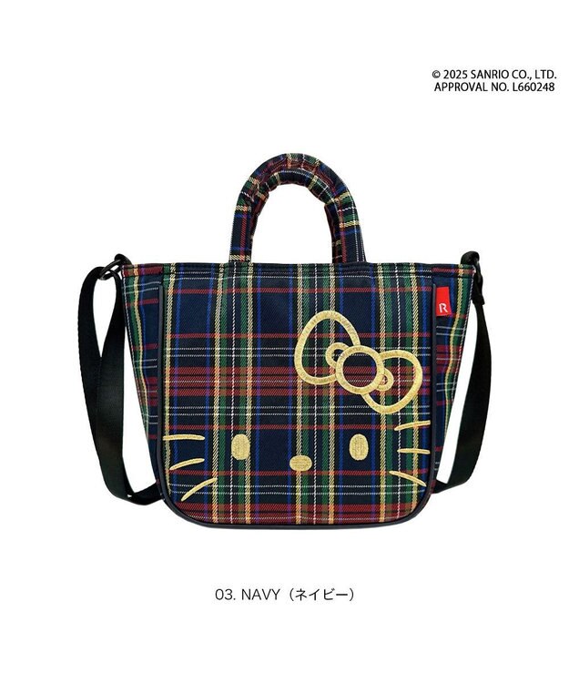ROOTOTE 8464【サンリオ】IP.べビールー.チェック.ハローキティA 03：ネイビー