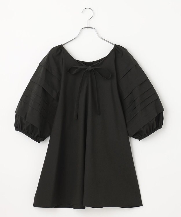 #Newans 【ANSWER for ほど甘トレンド】タックスリーブブラウス ブラック系