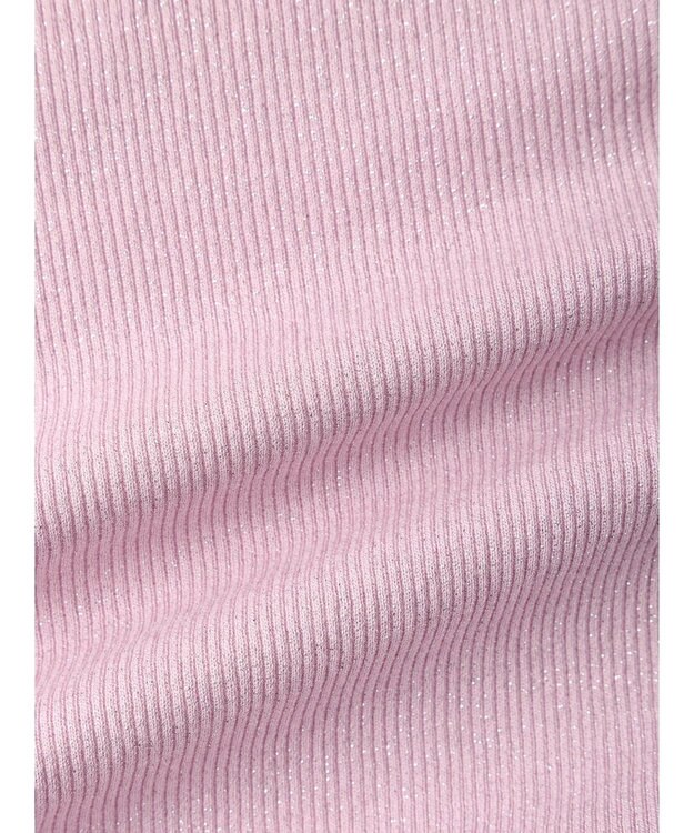 earth music&ecology ラメハイネックプルオーバー Pink