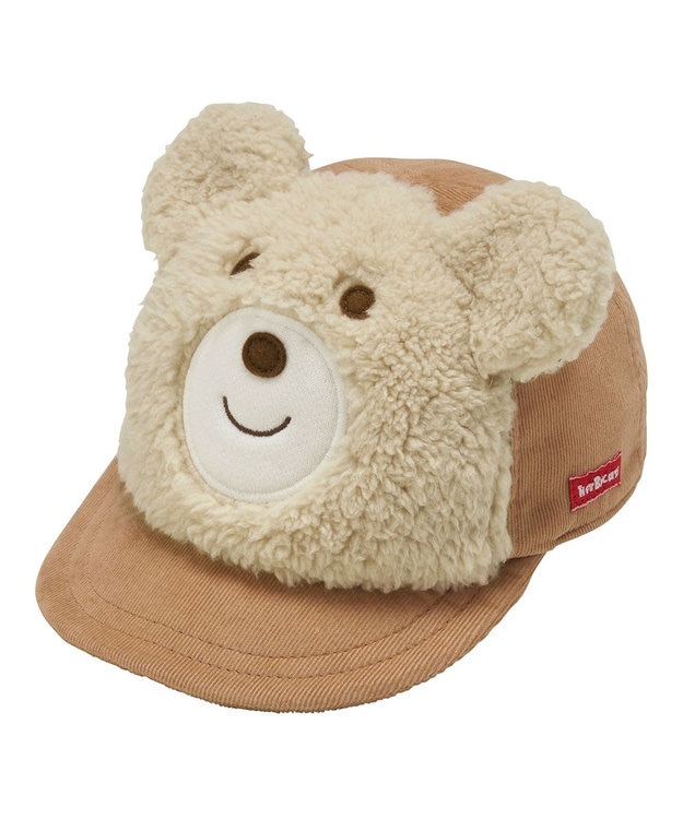 MIKI HOUSE HOT BISCUITS 【44-52cm】 もこくま顔ドン ボアキャップ ベージュ