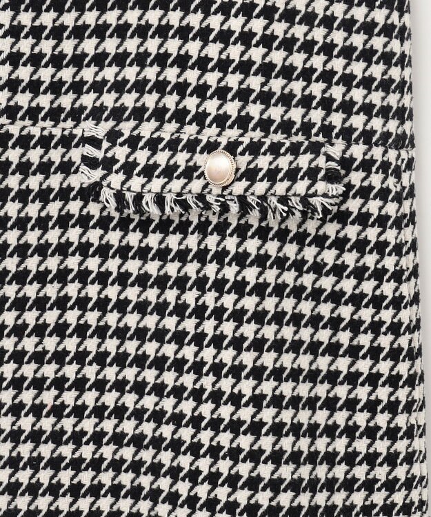 Feroux 【洗える】キーネックミディ ジャンスカ ホワイト系2