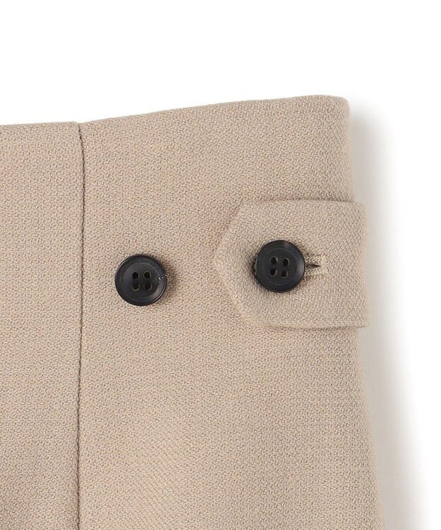 BEIGE， 【VERY NaVY12月号掲載】BUNNELL / ウールハイウエストタブボタンスカート L.Taupe