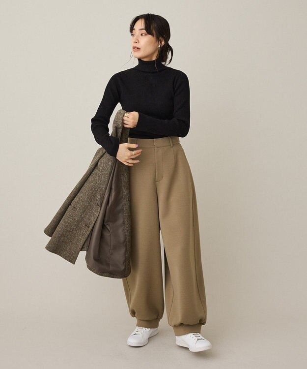 CRAFT STANDARD BOUTIQUE リブタートルニットプルオーバー Black