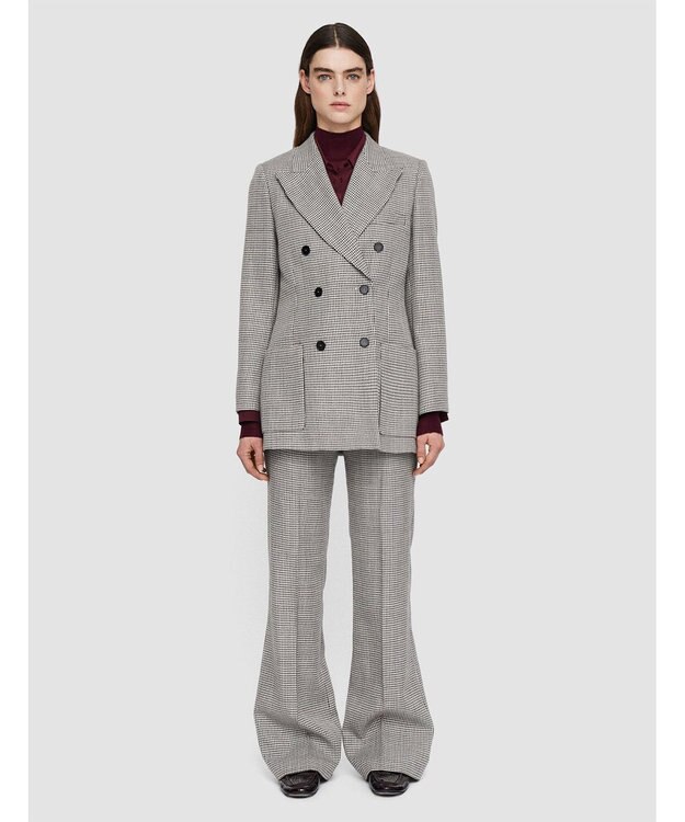 JOSEPH フルイドムリネ　ダブルブレステッドジャケット Ivory/Arabica