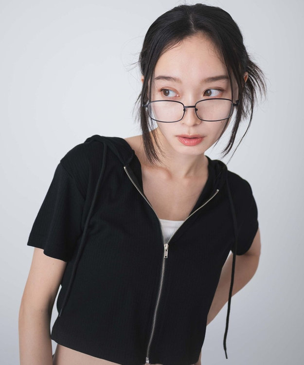 WEGO メタルフレームクリアアイウェア ブラック